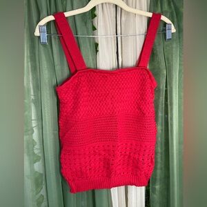 red anthropologie tank top never worn